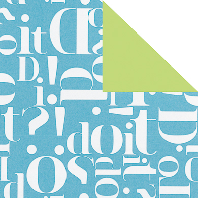 Letters bleu clair/uni vert clair